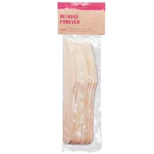 Wooden Knives in a Compostable Bag