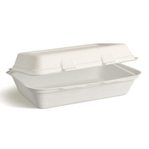 1000ml Single Compartment Sugarcane Take Away Box Rectangle