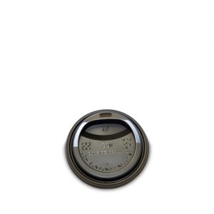 250ml Compostable Paper Cup Black Lid